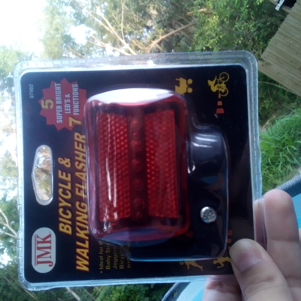 Red Bicycle & Walking Flasher